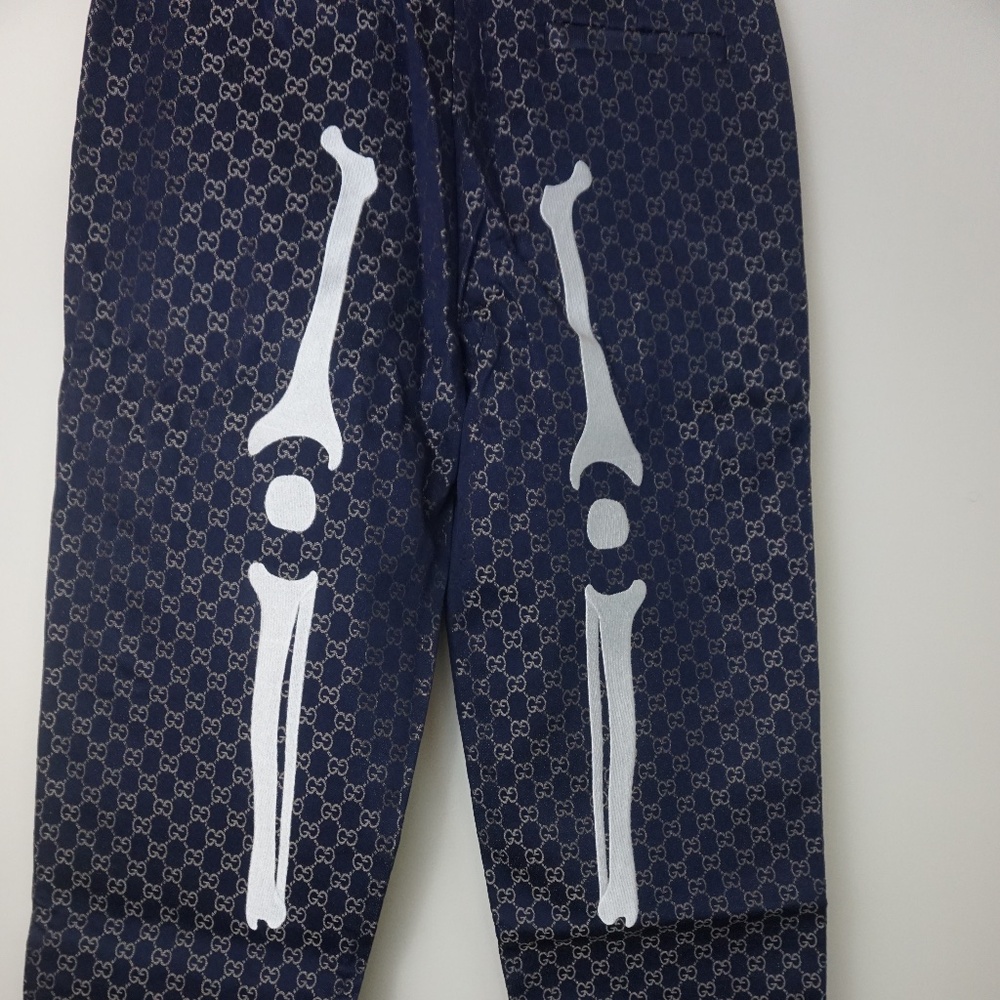 Bravest Studios Jacquard Bones Men's  Pants 34/32 In Navy NWTags